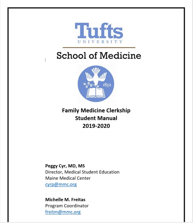 Cover image for 2019-20 MMC Family Medicine Clerkship